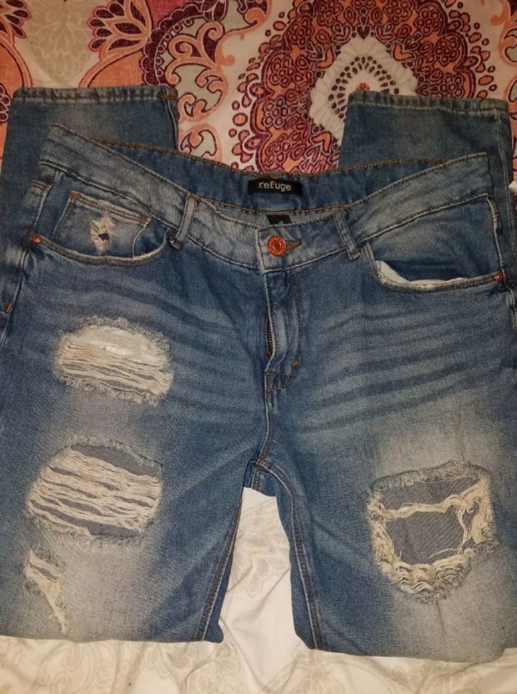 distressed jeans